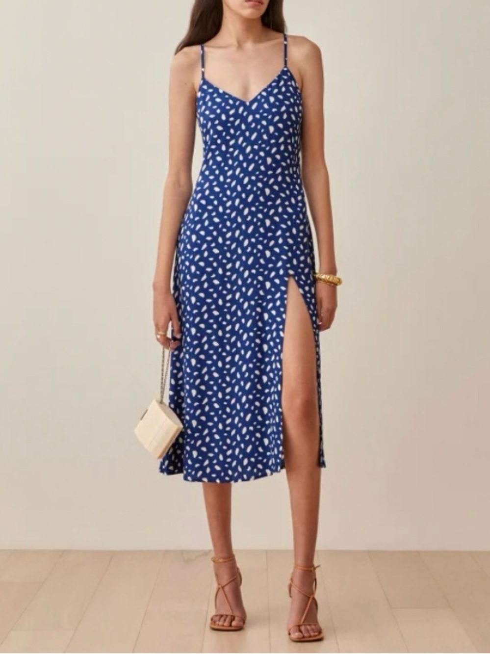 Reformation Crimini slip dress in the Moray print size 8